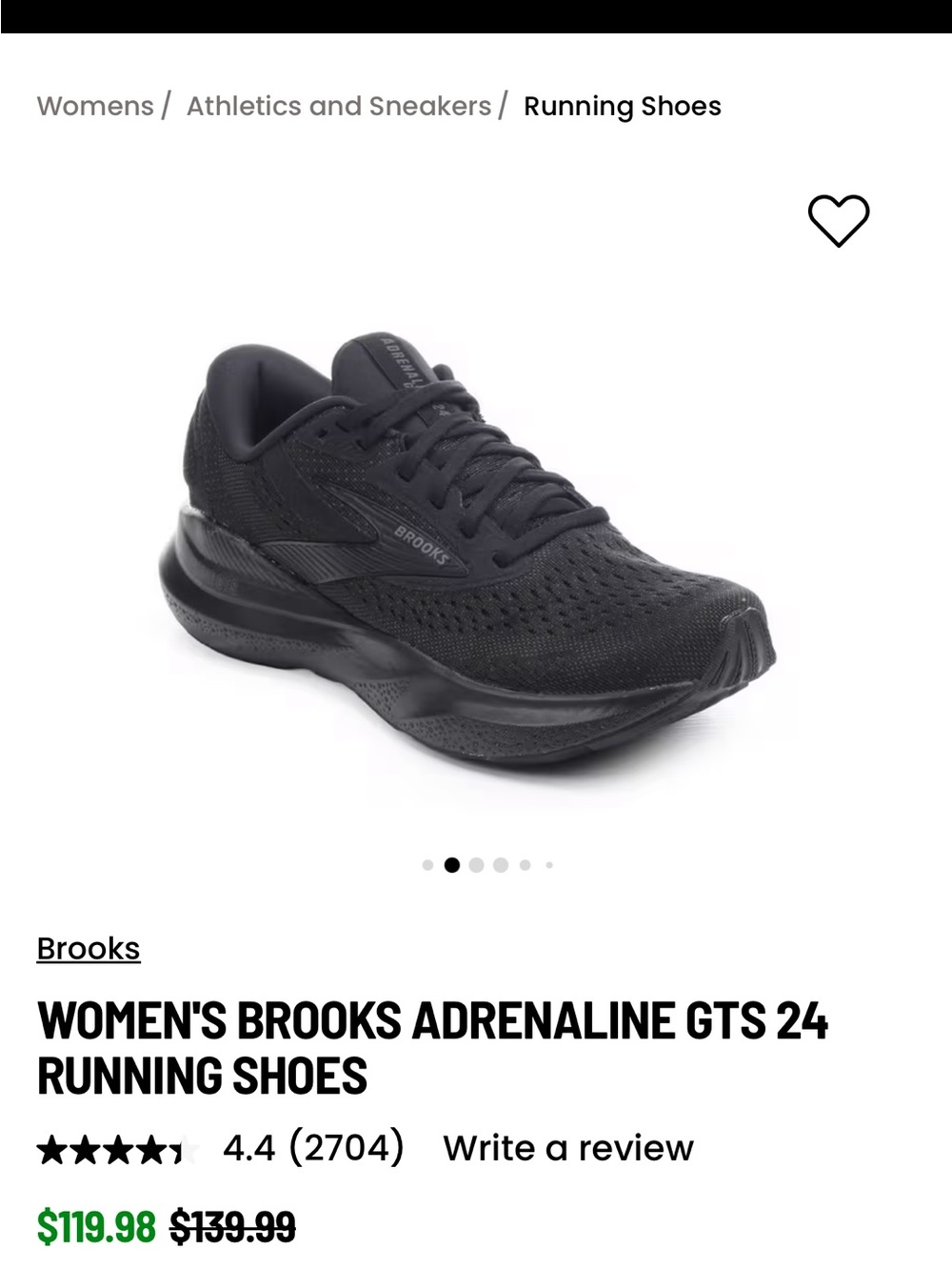 Brooks Black Women's Running Sneakers